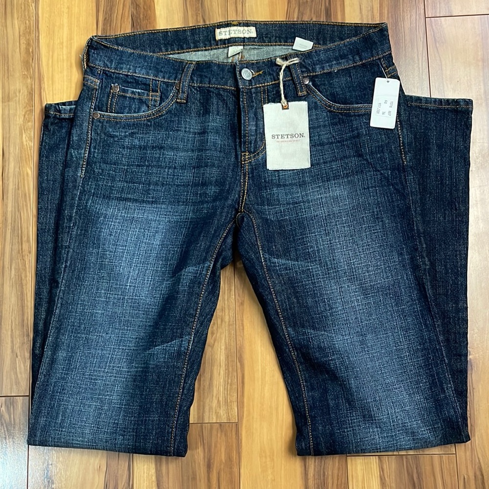 Stetson 816 Classic Boot Cut Jeans In Dark Wash/Brand New /32” inseam